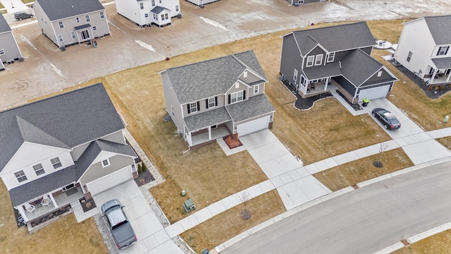 birds eye view of property featuring a residential view