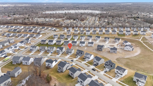 bird's eye view with a residential view