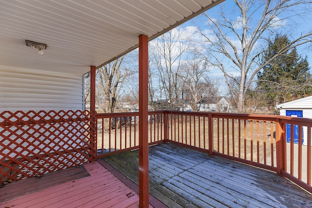 view of wooden deck