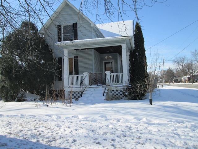 view of front of property with a porch