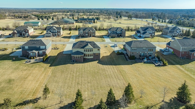 aerial view with a residential view