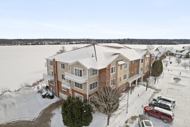 view of snowy aerial view