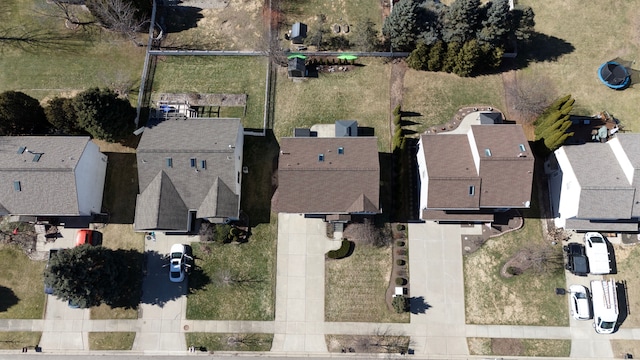 bird's eye view featuring a residential view