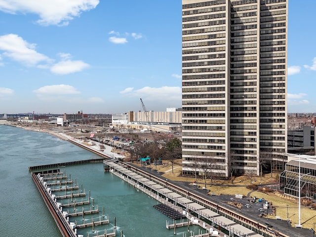 300 Riverfront Dr # 9G, Detroit, MI 48226 - view of water feature with a city view