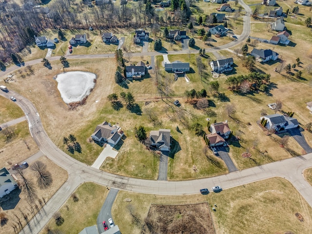 drone / aerial view with a residential view