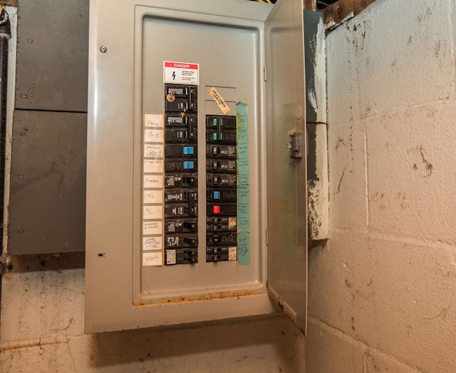 utility room with electric panel