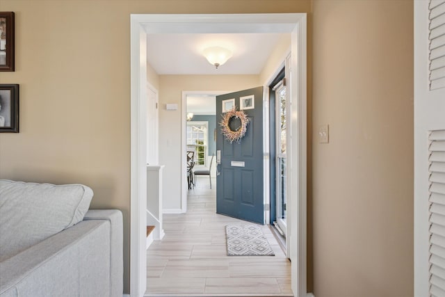 entryway with baseboards