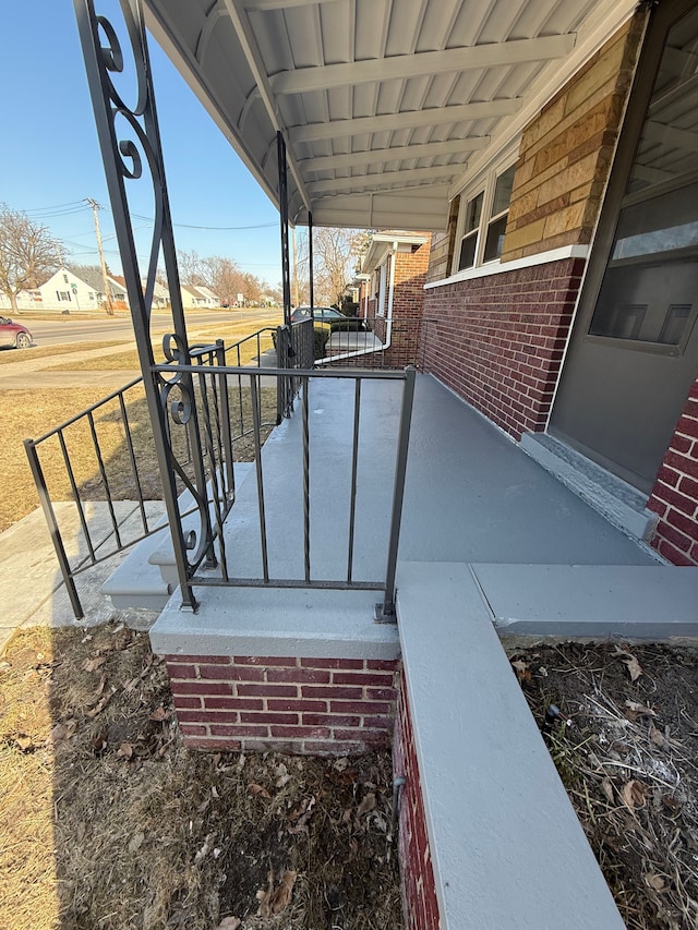 view of patio with a porch