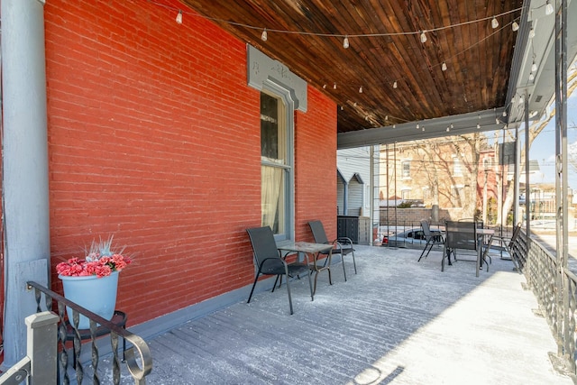 view of patio with covered porch