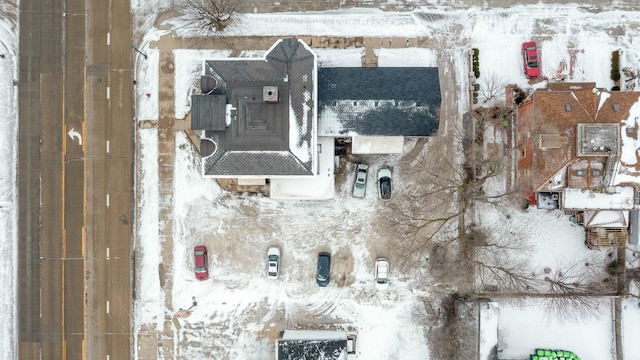 view of snowy aerial view