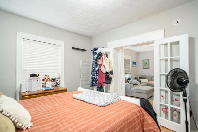 bedroom featuring a textured ceiling