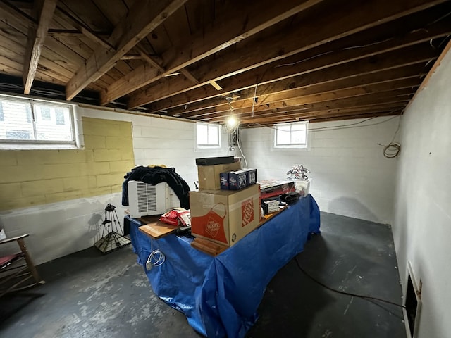 view of basement