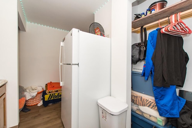 spacious closet featuring wood finished floors