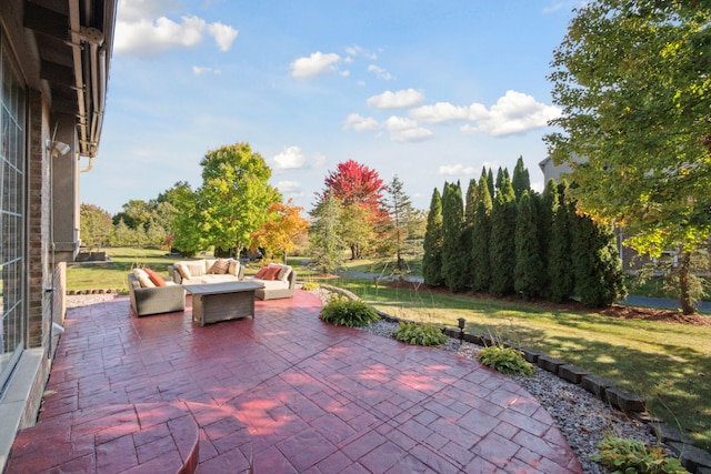 view of patio with outdoor lounge area