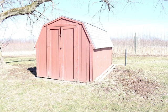 view of shed