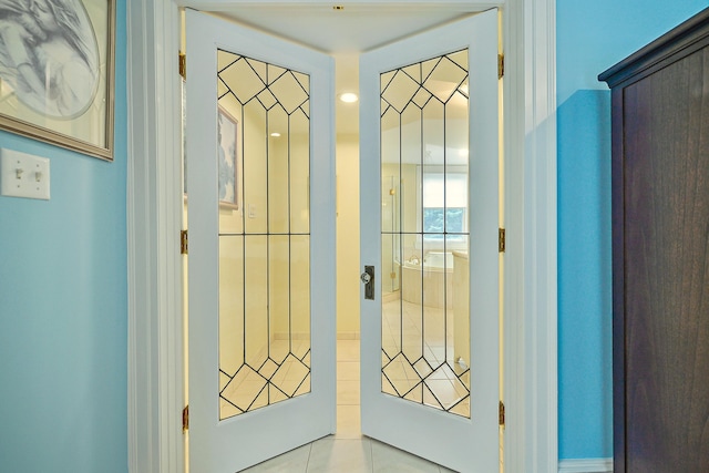 entryway featuring tile patterned floors