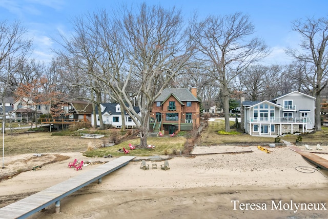 view of yard with a residential view