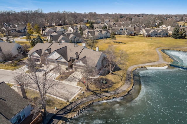 aerial view featuring a residential view