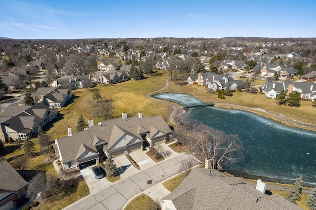 aerial view featuring a residential view