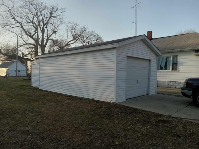 garage with driveway