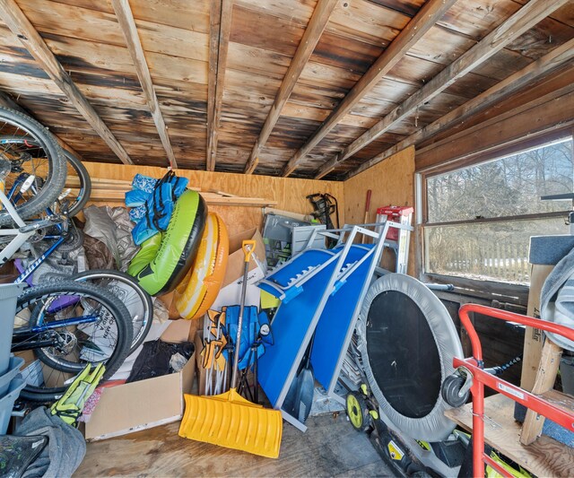 storage area with a garage