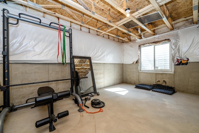 view of workout room