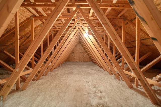 view of attic