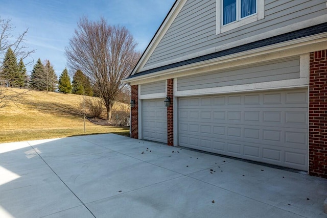 garage with driveway