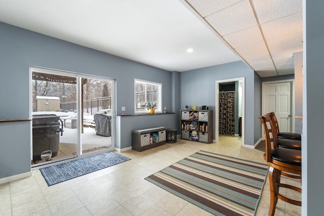 interior space with baseboards