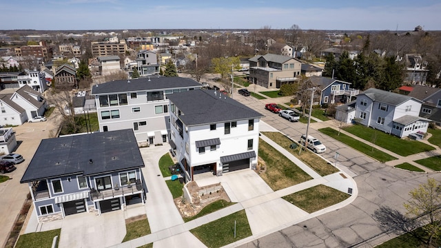 drone / aerial view featuring a residential view