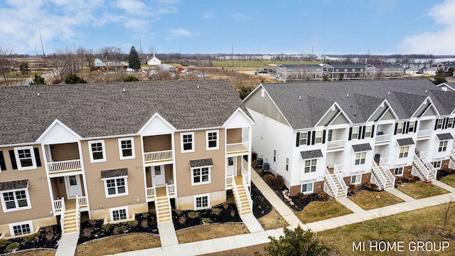 aerial view featuring a residential view