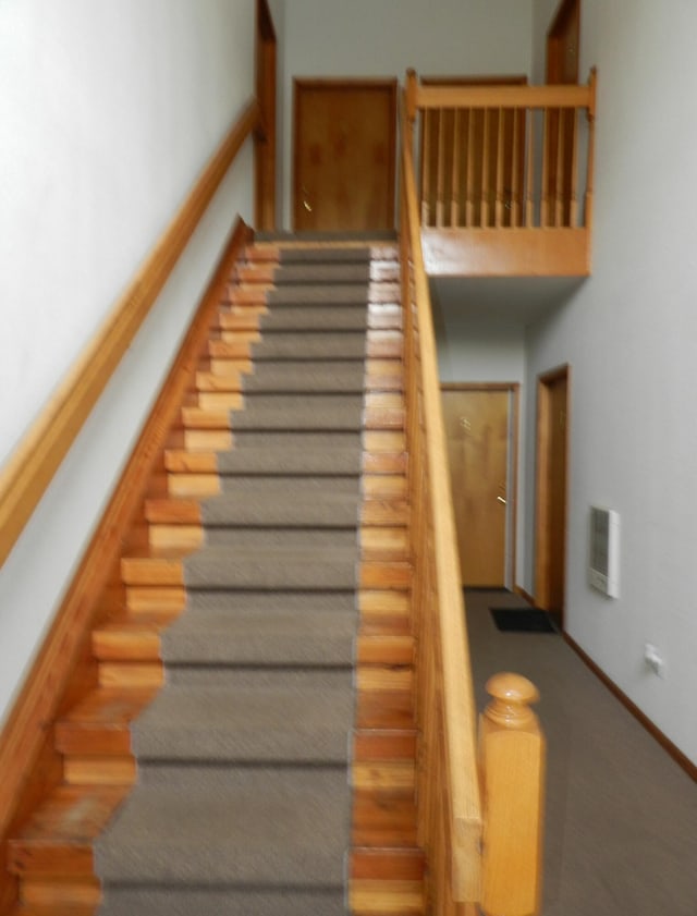 stairs with baseboards