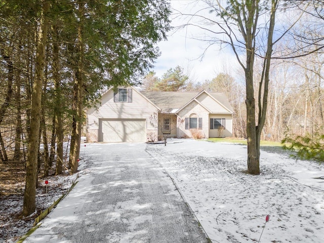 view of front of home with an attached garage