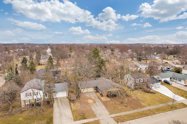 drone / aerial view featuring a residential view