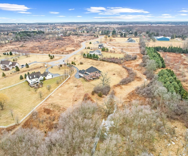 drone / aerial view featuring a rural view