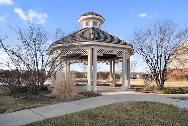 view of property's community featuring a gazebo