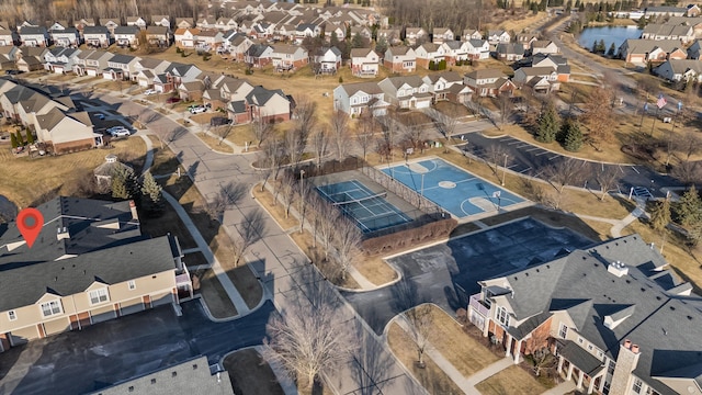 birds eye view of property featuring a residential view