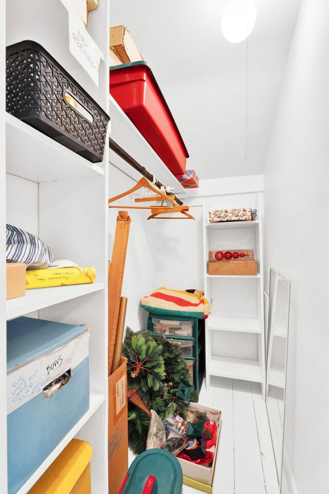 view of walk in closet