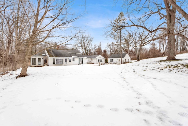 view of snowy yard