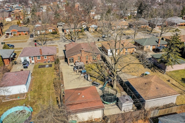 aerial view featuring a residential view