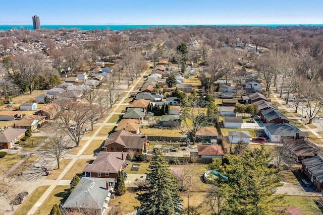 bird's eye view featuring a residential view