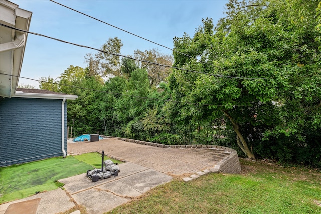 view of yard with a patio