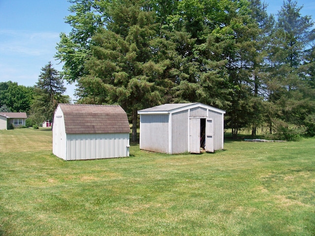 view of shed