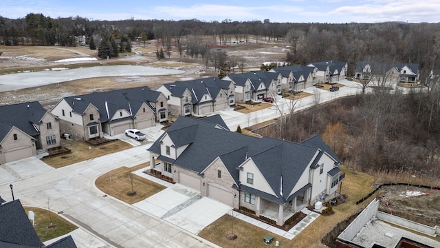 birds eye view of property featuring a residential view