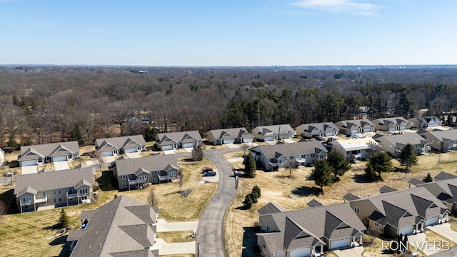 drone / aerial view featuring a residential view