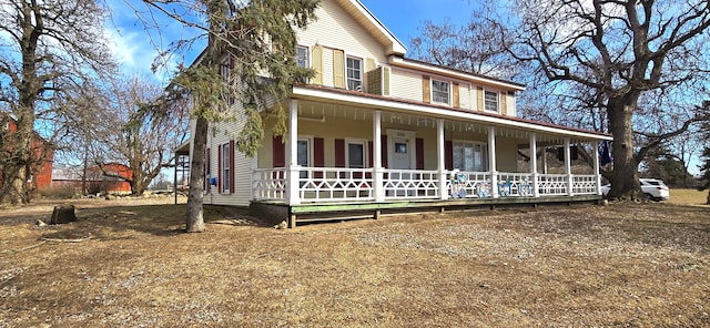 view of front of home with covered porch