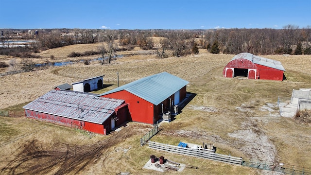 bird's eye view featuring a rural view