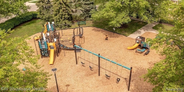 view of community jungle gym