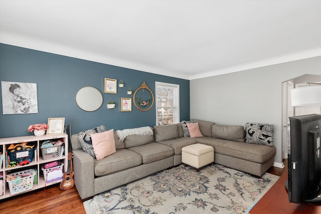 living room featuring wood finished floors