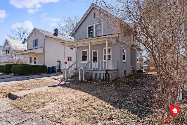 view of front of house with a porch